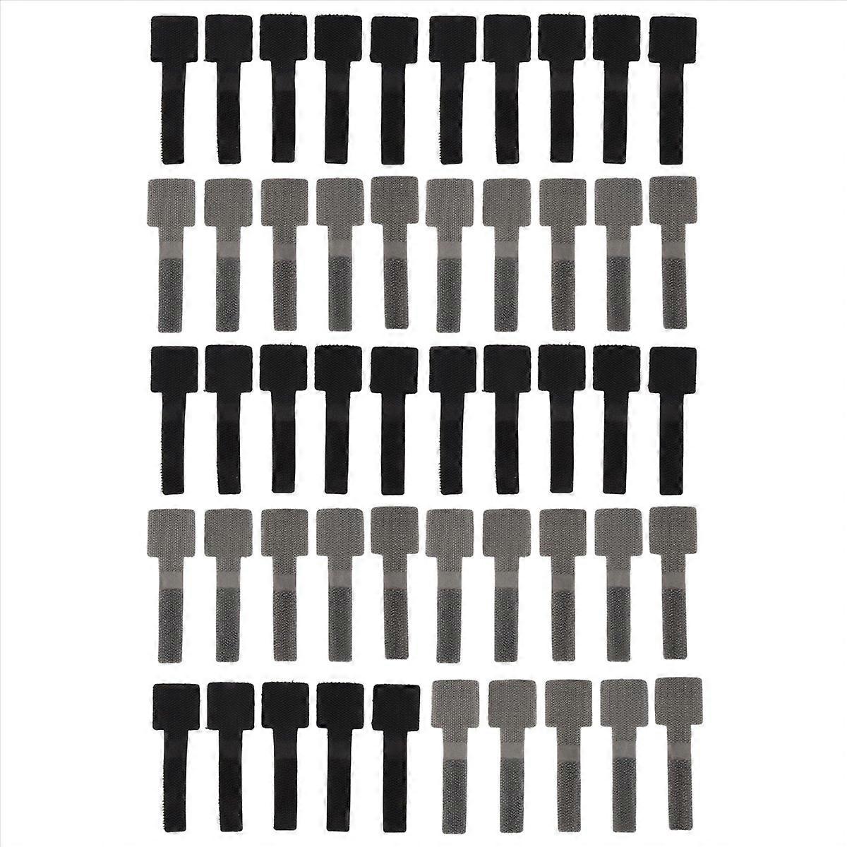 Reusable Cable Ties-50 Pack Heavy-Duty Self-Adhesive Hook & Loop Tape, Multi-Purpose Cord Organizer