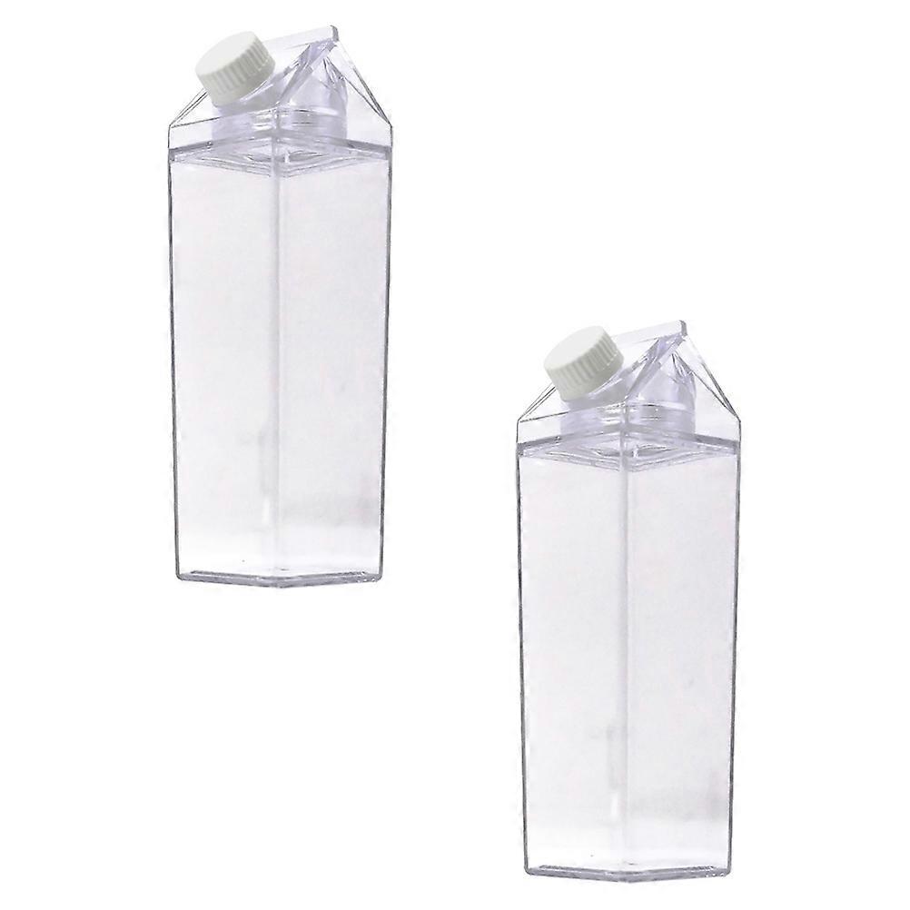 Leak-Proof Milk Bottle Transparent Ps Bottle for Storage 2Pcs
