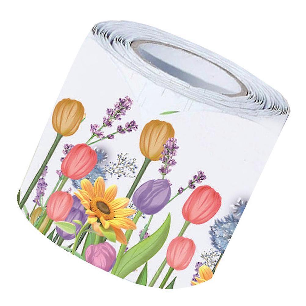 Bulleted Board Border Tulip Decorative Sticker for Classroom Decor 1 Roll
