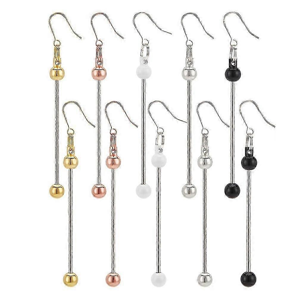 5 Colors Beadable Earring Bars 10pcs Beadable Bar
