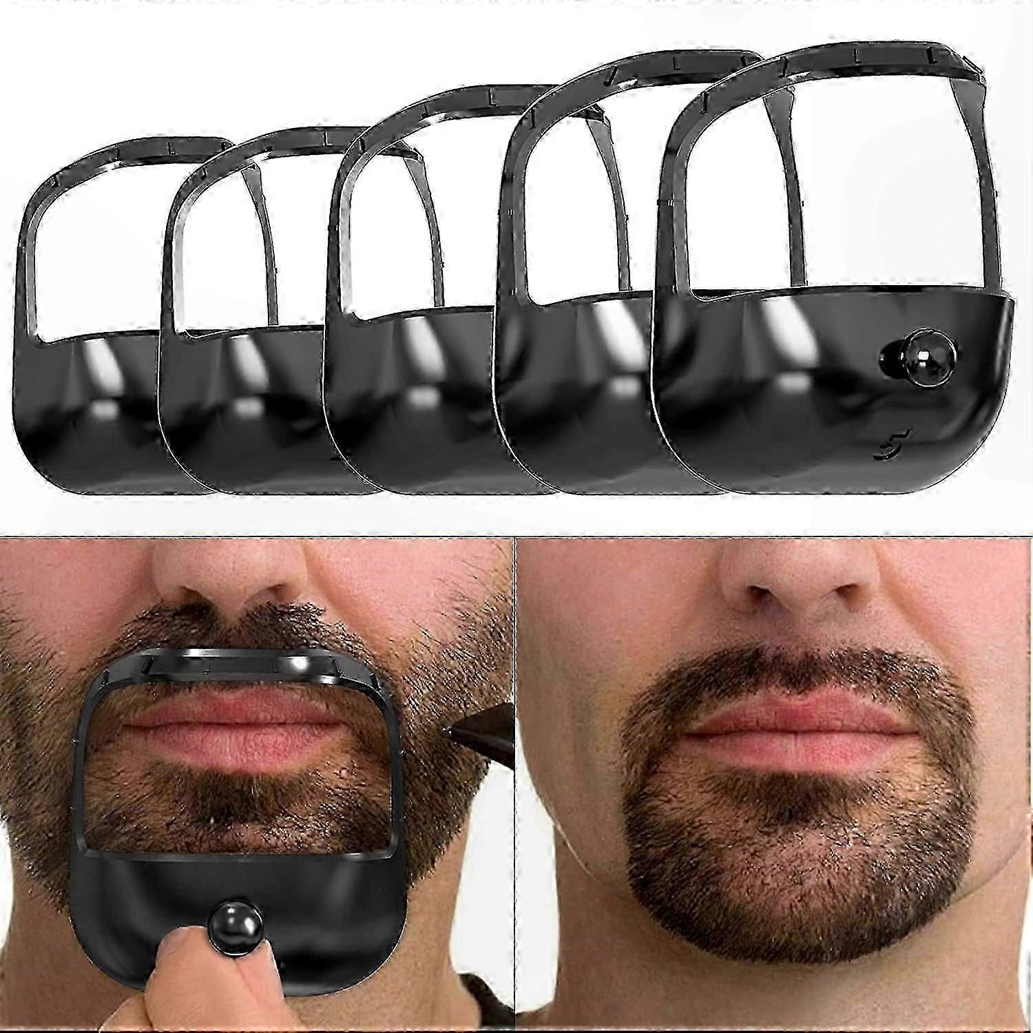 Men's Beard Styling Guide: Goatee Styling Templates, 5 Sizes, Precise Trimming and Design