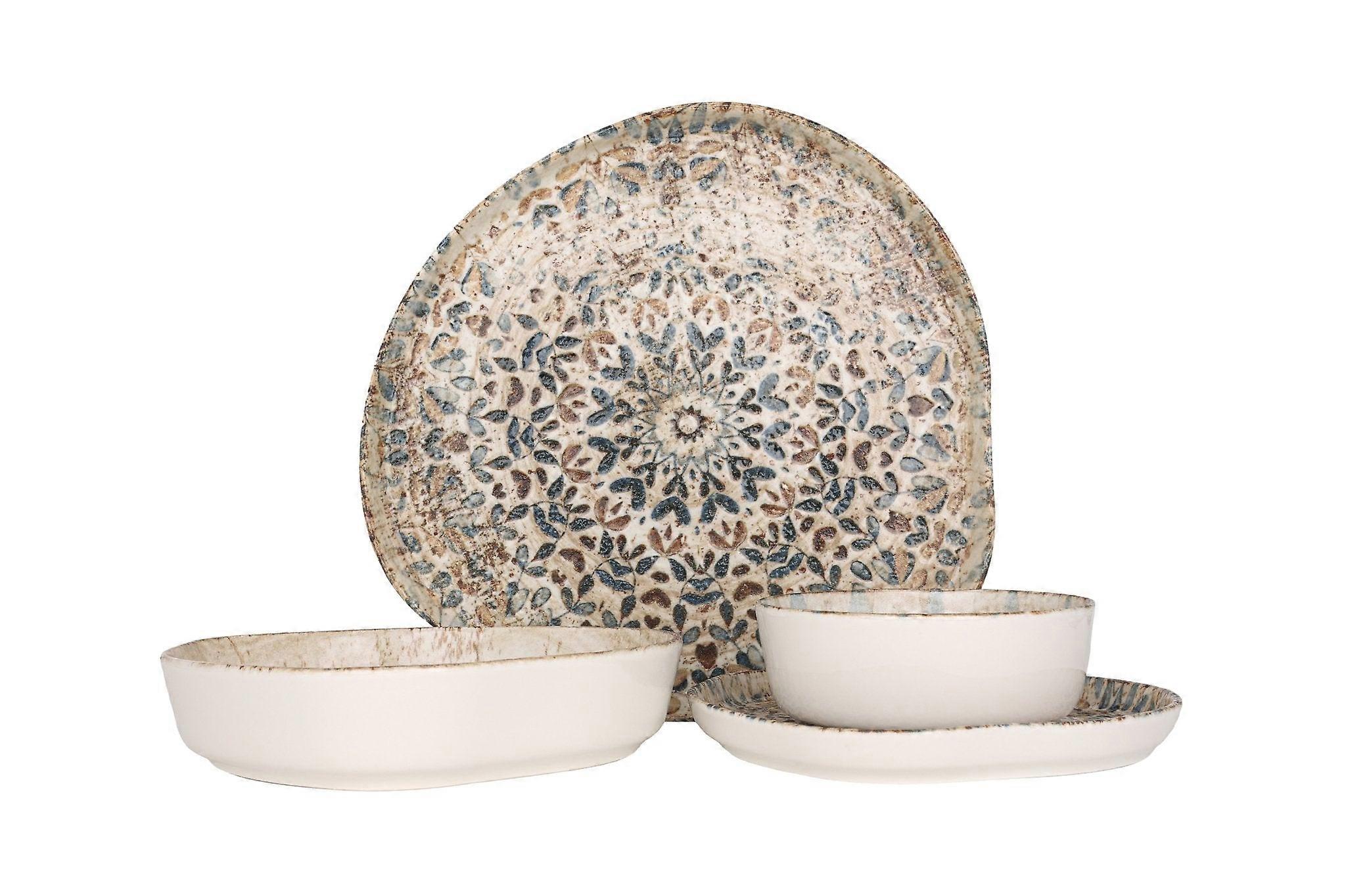 Rinart Dinnerware Set - Aztec - 24 pieces - 6 persons - Porcelain