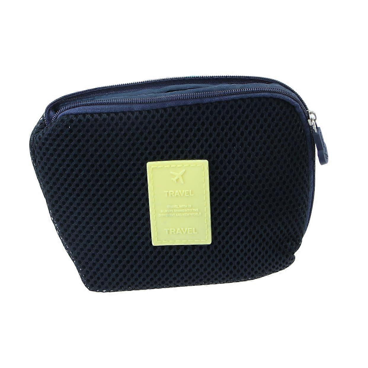 Travel Electronics Organizer with Shockproof Sponge Interior, MultiPocket Cable Storage Pouch, Dark Blue