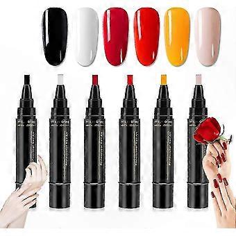 36 Color Nail Polish Gel Pen Set, 5ml 3-in-1 Soak Off UV LED Nail Varnish for Women and Girls