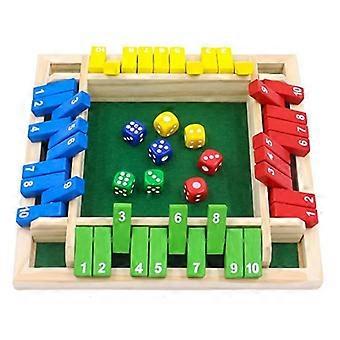 Wooden Shut The Box Game, 2-4 Players, Fun Family Math Game for Holiday, Party & Classroom – Compatible with Learning Activities