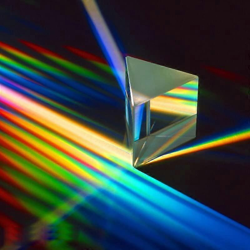 K9 Optical Glass Triangular Prism for Light Refraction and Spectrum Display, Educational STEM Tool