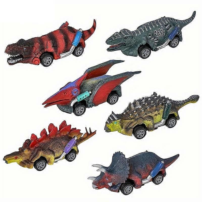6 deler dinosaur pullback billekesett for barn