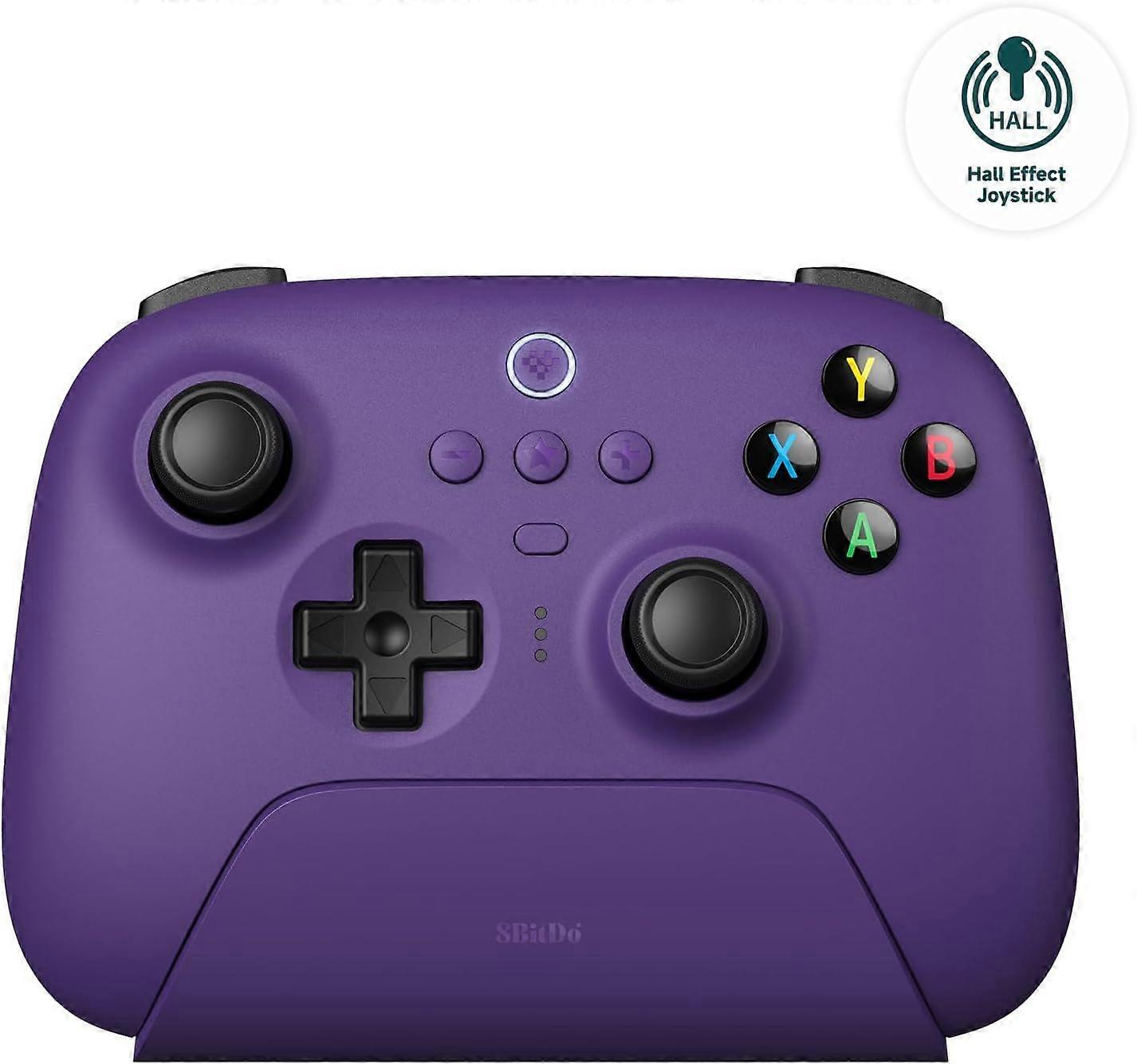 8BitDo Ultimate Wireless Controller with Dock & Hall Effect Joysticks Purple PC