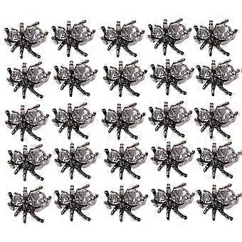 100 Pcs Spider Nail Charms Women Nail Decor Nail Jewelry Manicure Decoration