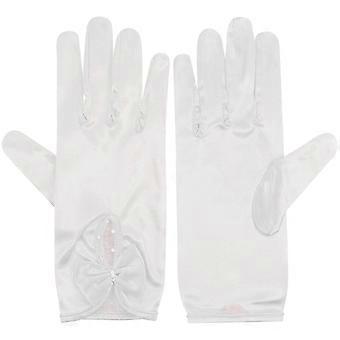 Gants de mariée en satin blanc, mi-longs, lot de 4 paires, accessoire de mariage