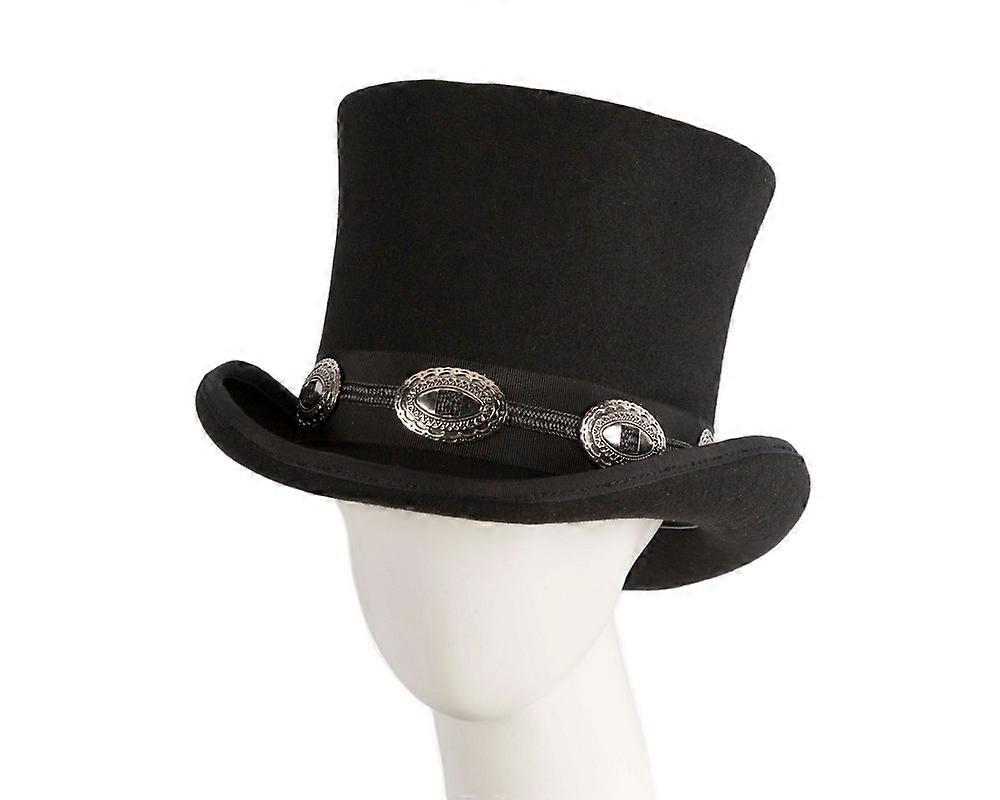 Black Slash Felt Top Hat MMF44SLH
