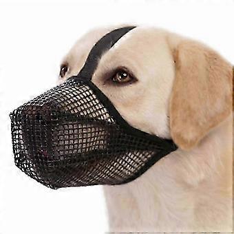 Stor nätmunkorg, andningsbar anti-bitande tugg- och slickmunkorg för hund, XL-storlek