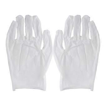 12 Paar Handschuhe aus 100 % Baumwolle mit weißem, feuchtigkeitsspendendem Futter, geeignet für Gesundheit, Musik und Arbeit (XKS)