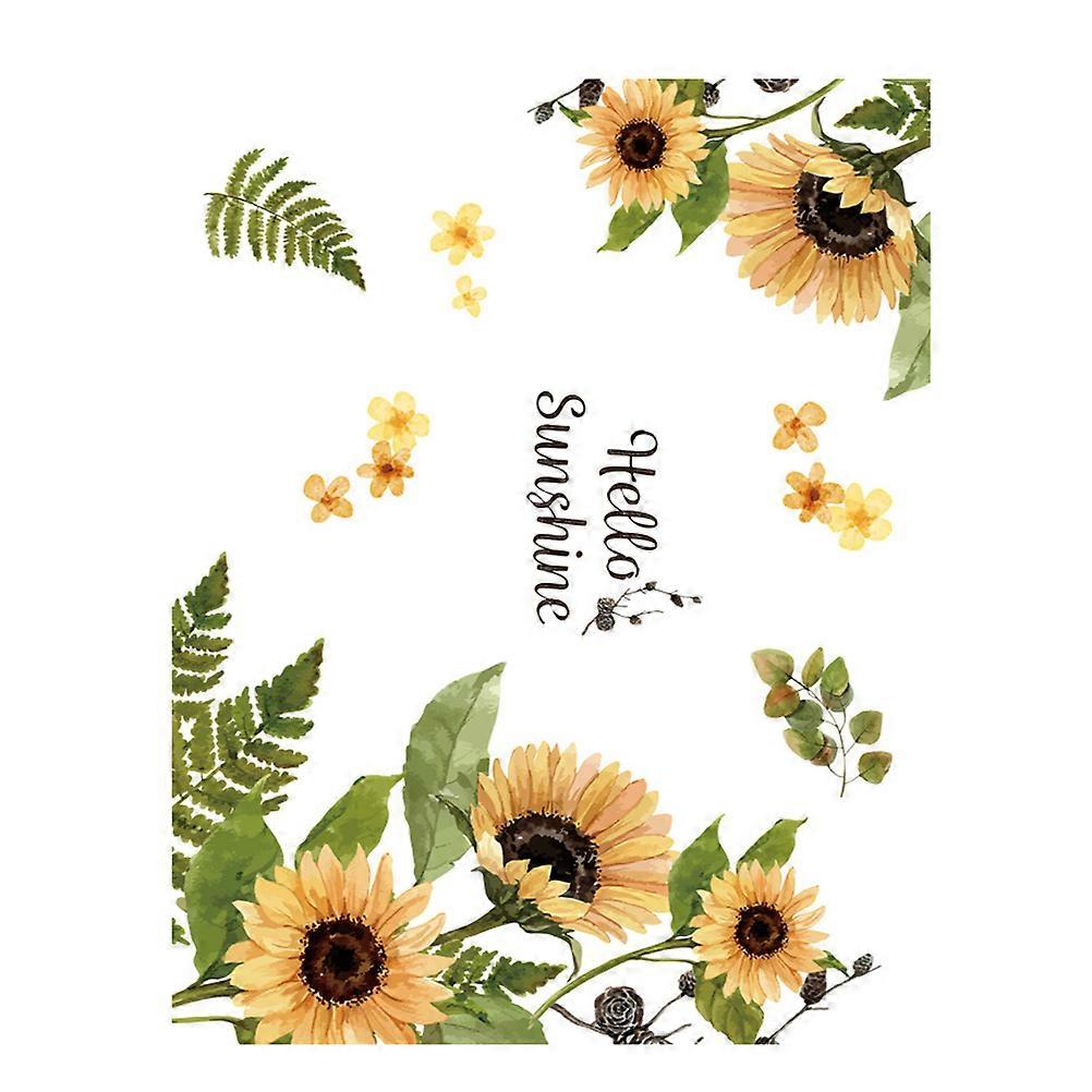 Sunflower Wall Decal Flower Pattern for Home Wall Decor 2 Sheets