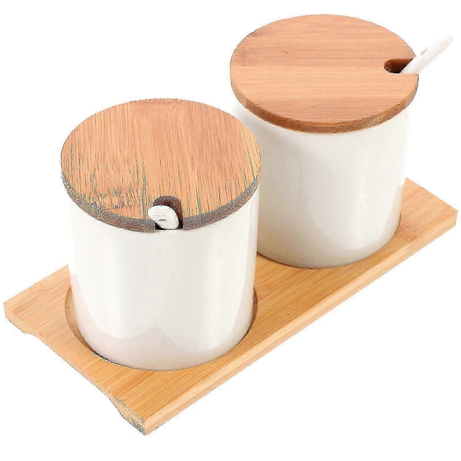 Ceramic Spice Jars, Sealed Kitchen Storage Containers, 1 Set