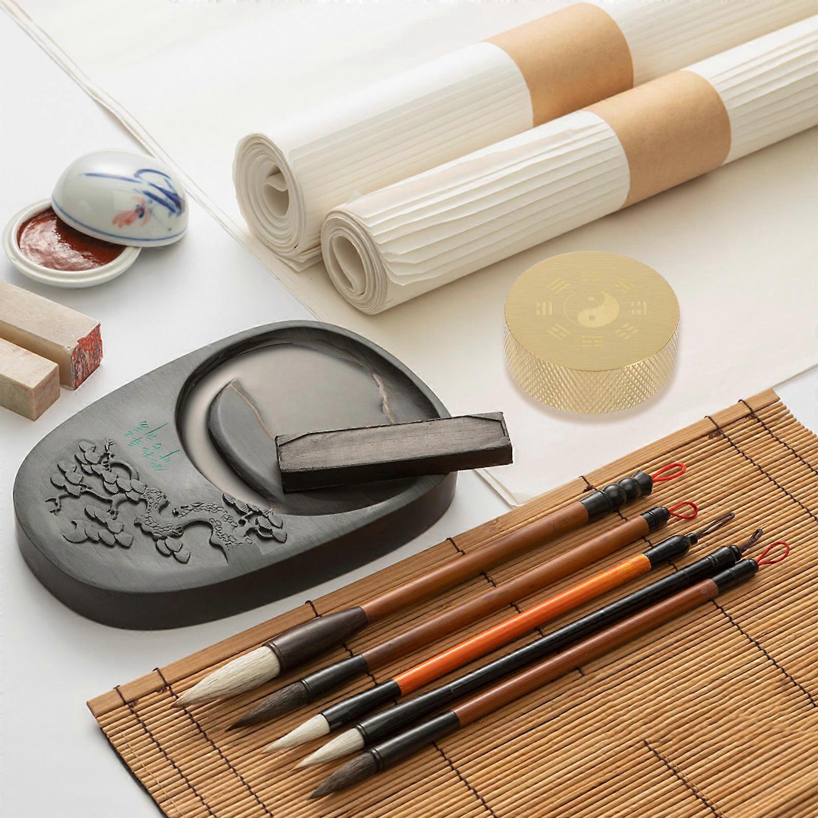 Golden Copper Paperweight Calligraphy Practice for Table Decor