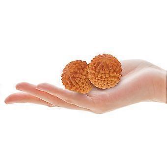 2Pcs Durian-shaped Hand Balls Wood Hand Massage Balls Rolling Hand Massager