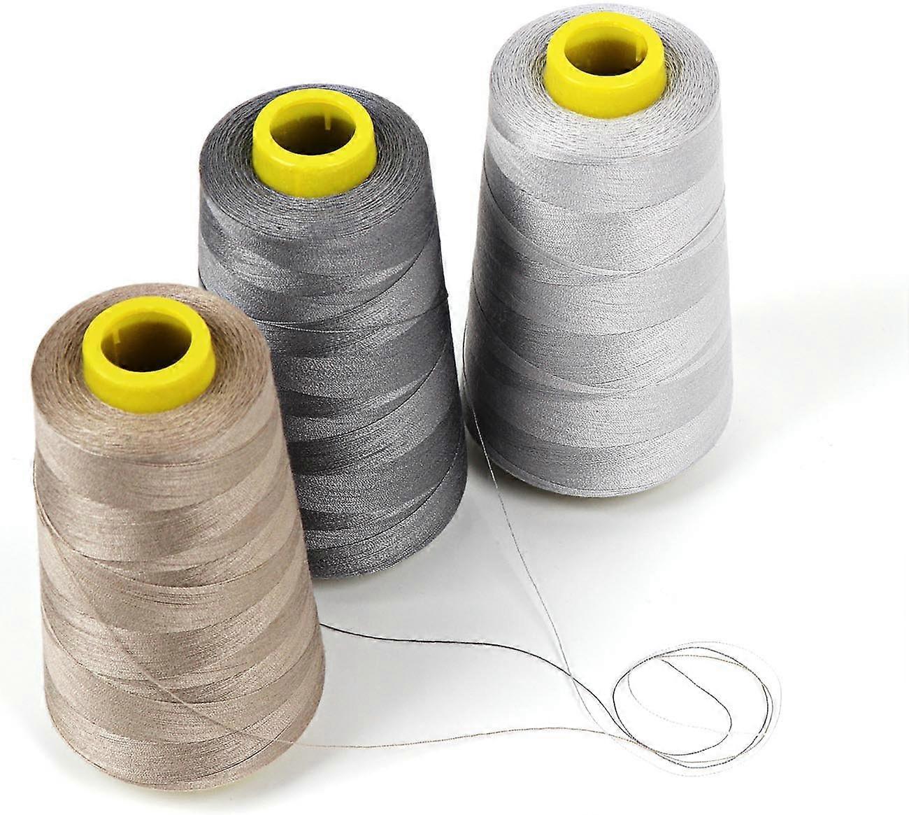 100% Polyester Overlocking Sewing Machine Thread for Serger 5 Colours 3000 Yard Cones