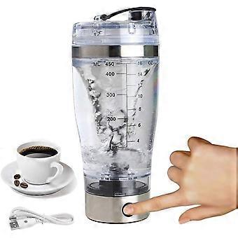 450ml Electric Protein Shaker, USB Rechargeable, Leakproof, BPA-Free, for Smoothies and Fitness Shakes