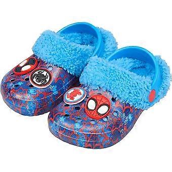 Marvel Spider-Man kinderklompen met bontvoering, warme winterslippers voor jongens, officieel Marvel-merk