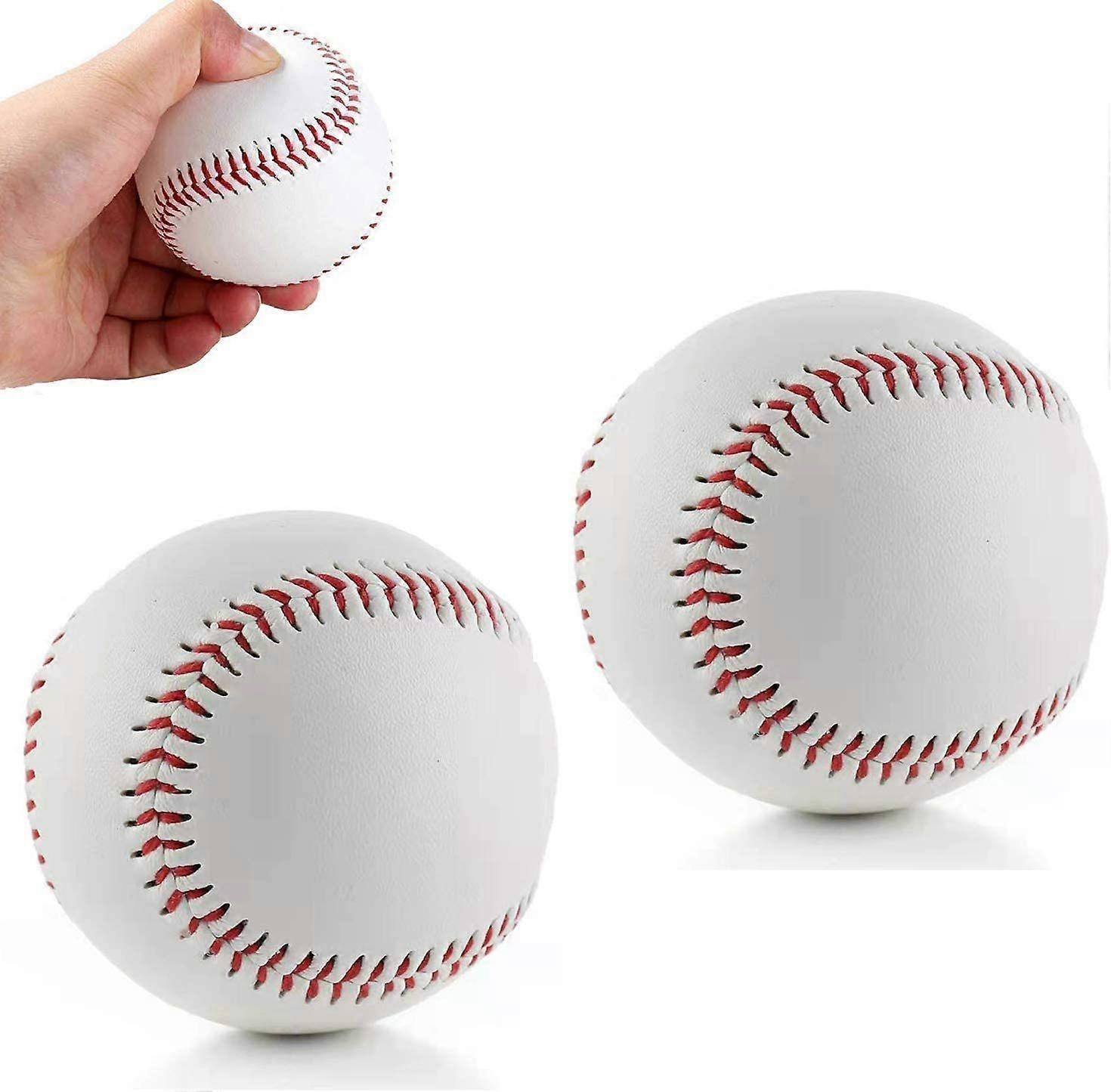 9" inch Handmade Baseballs PVC Upper Rubber Inner Soft(3Pcs
