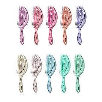 Flexible Soft Pin Bristles Hairbrush, Eco Friendly Design, Perfect for Detangling Wet/Dry Hair & Head Massaging