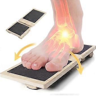 Single Foot Balance Board Ankle Strengthener Exerciser Sprained Non-slip Wood Wobble Board Physical Therapy Posture Corrector-chd