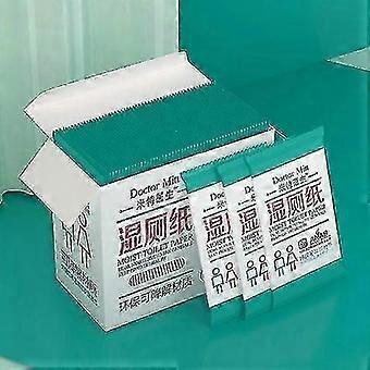 65 pedaços/caixa lenços umedecidos papel higiênico molhado sachês portáteis sachês portáteis embrulhados individualmente papel higiênico biodegradável