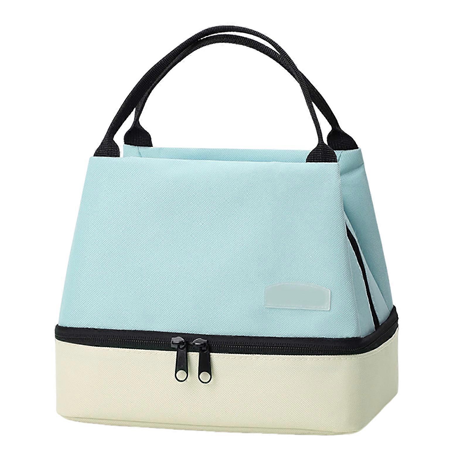 Double Deck Lunch Bag with Leakproof Cooler for Commuting
