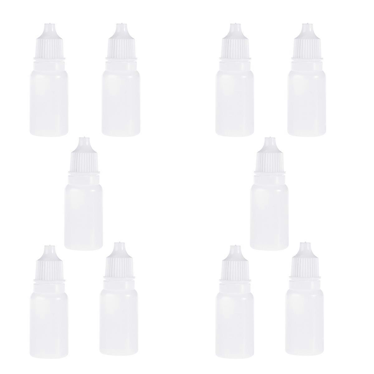 10Pcs 10ml Empty Plastic Squeezable Dropper Bottles Eye Liquid Dropper Dropping Bottles