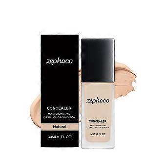 Zephoco moisturizing concealer liquid foundation (natural color), natural light, thin, fine, moisturizing, creating a clear foundation foundation make