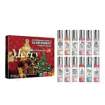 2-delige kerstparfumcadeauset met aftelmoment, 12 verschillende geuren, geen dubbele geuren, een hartverwarmende kerstverrassing