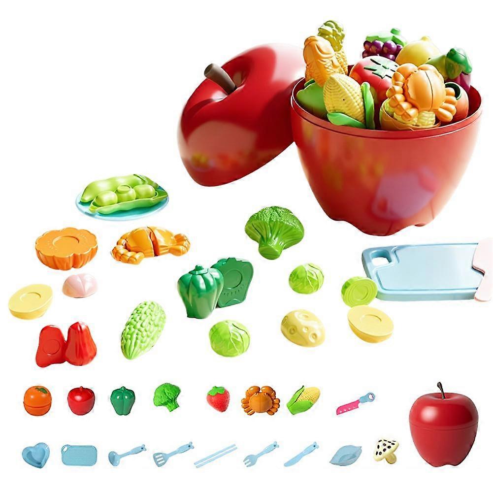 Fruit Playset for Early Development Interactive Set for Screen-Free Roleplay