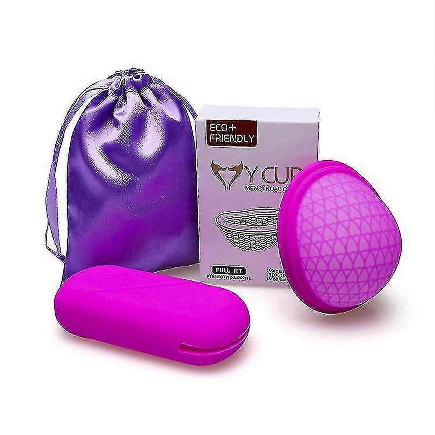 Wiederverwendbare Menstruationsscheibe Set mit 2 Menstruationstassen