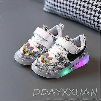 kids glowing sneakers lighted cartoon shoes for boys girls LED children footwear breathable PU rubber unisex spring autumn