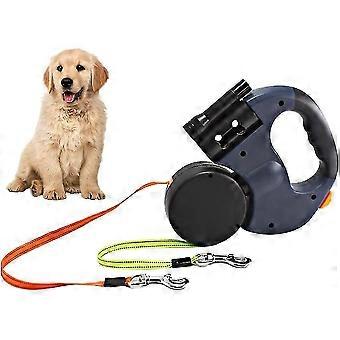 Retractable Double Dog Leash, 3m Double Dog Leash For Two Dogs Flexible Double Dog Leash With Non-slip Handle, For Small And Medium Dogs