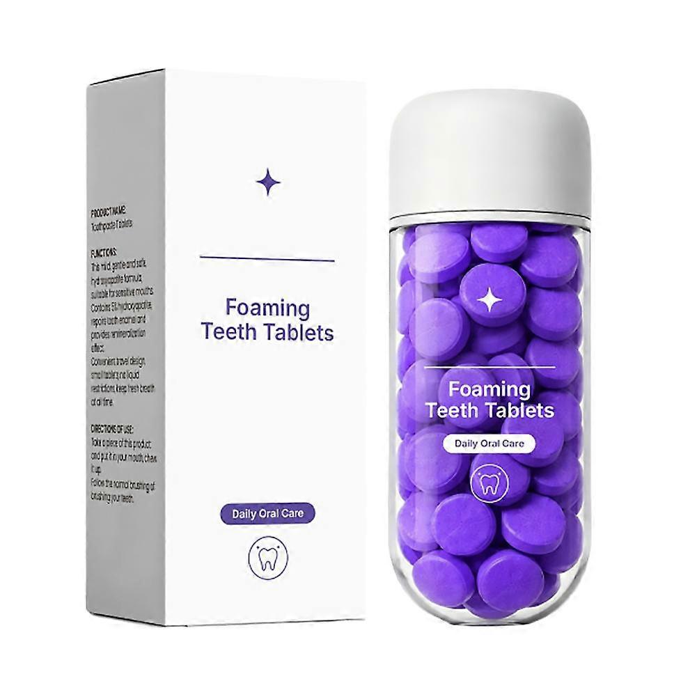Toothpaste Cleaning Tablets,Foaming Tooth Tablets-30Pcs/Bottle