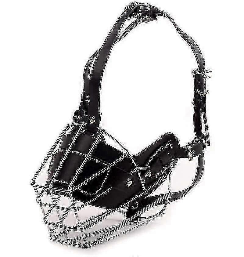 Metal Leather Muzzle for Large Dogs