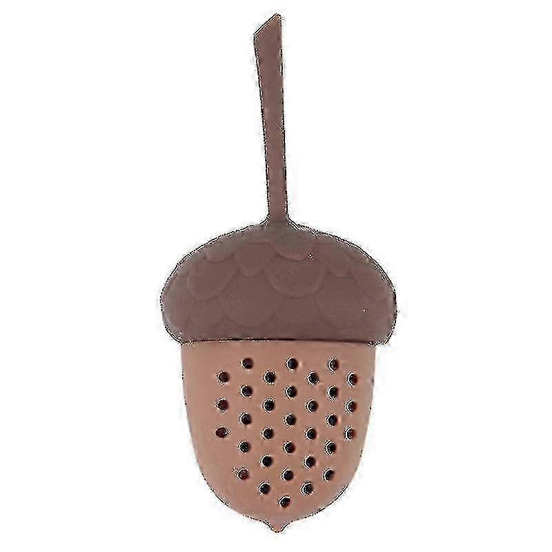 4Pcs Pine Cone Shaped Silicone Tea Infuser Strainer Tools (Brown).