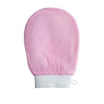 Dewyglo Peelinghandschuh (Pink), hergestellt aus 100 % Viskose, ein biologisch abbaubarer Peelinghandschuh aus Fasern, wiederverwendbar, sanft und für empfindliche Haut geeignet.