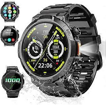 Military Smart Watch for Men, 50+ Day Battery Life, Bluetooth Call | 1.53" HD, 110+ sports modes, heart rate/sleep monitor, IP68 waterproof,