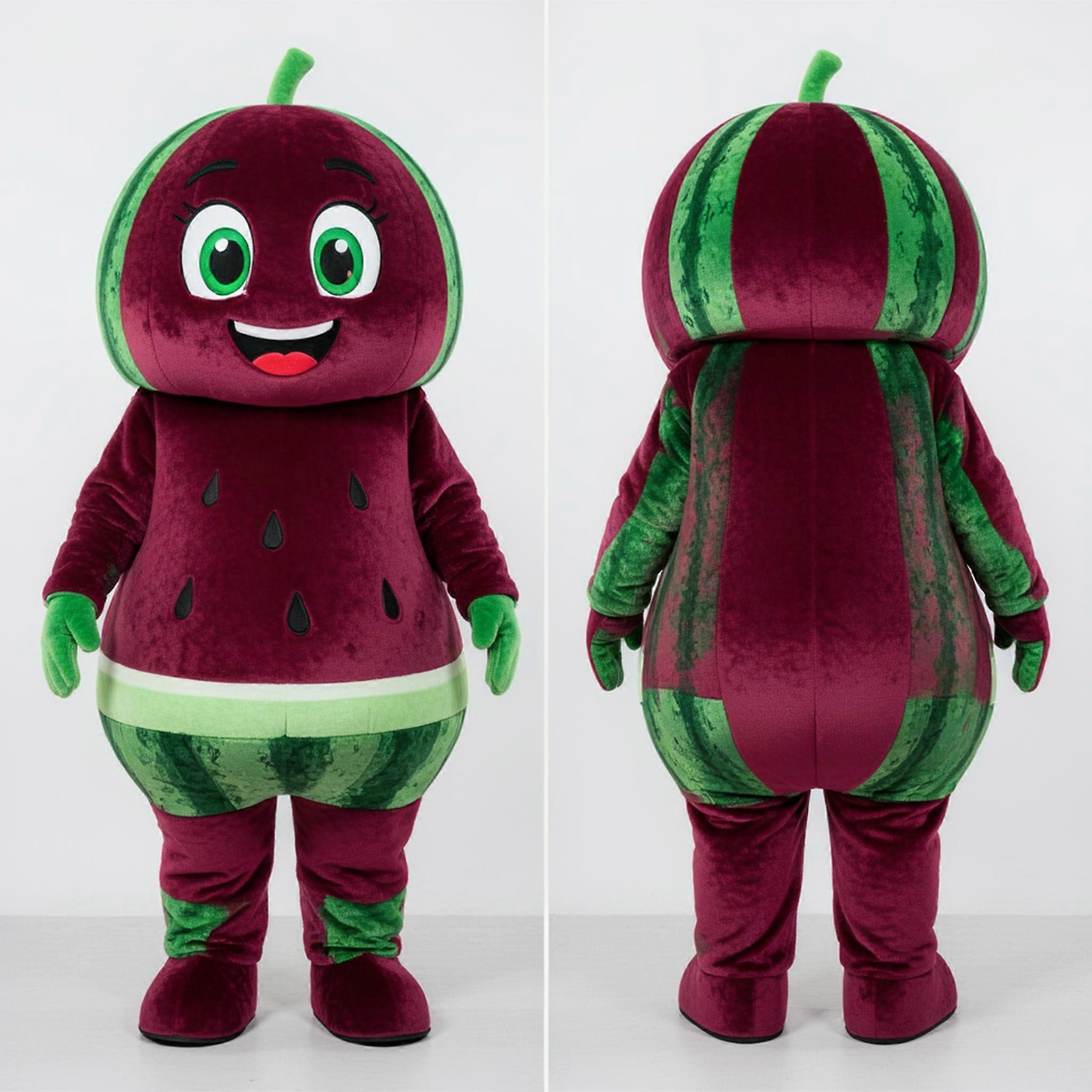 MASTICOT Maroon Rounded Watermelon Mascot