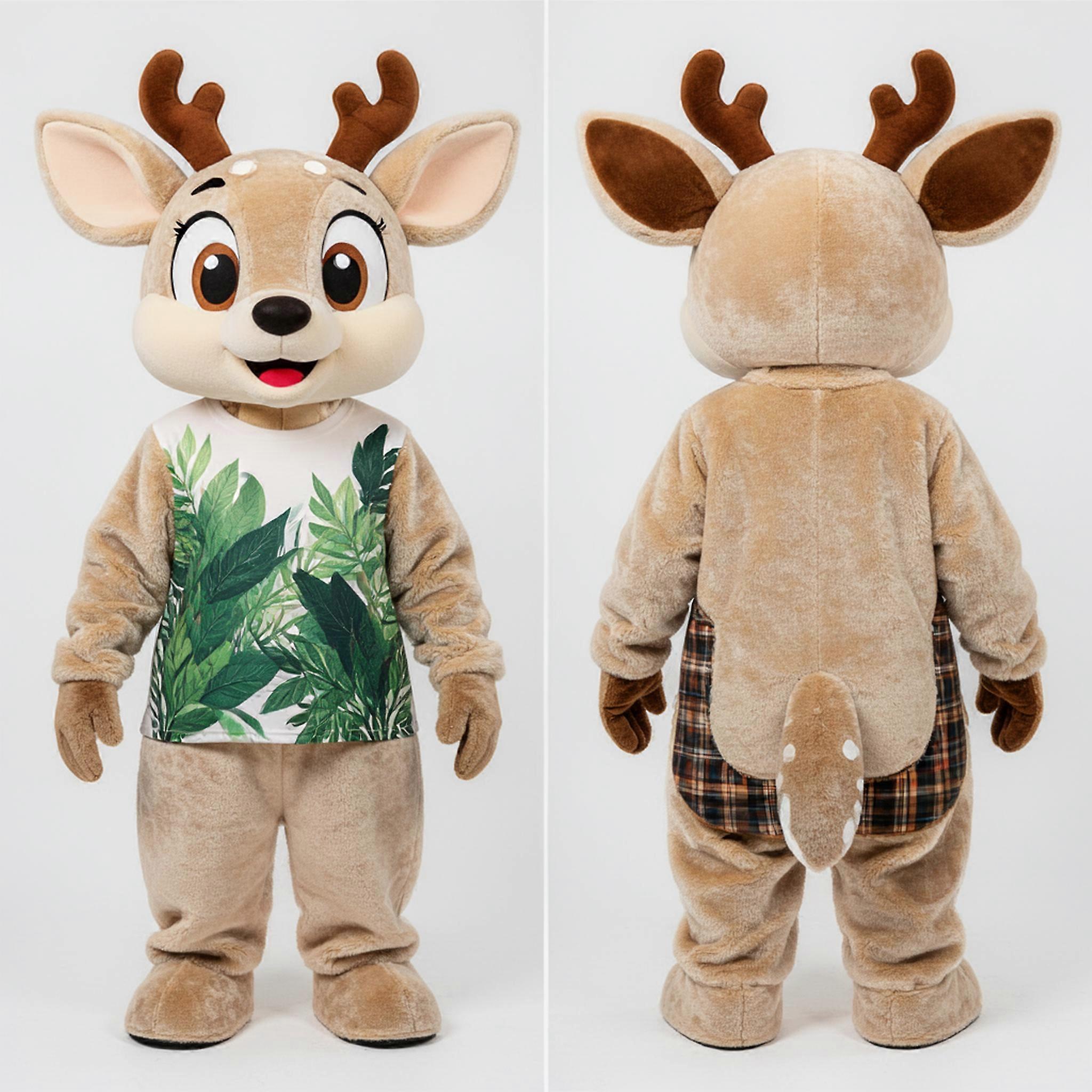 MASTICOT Beige Velvety Roe Deer Mascot