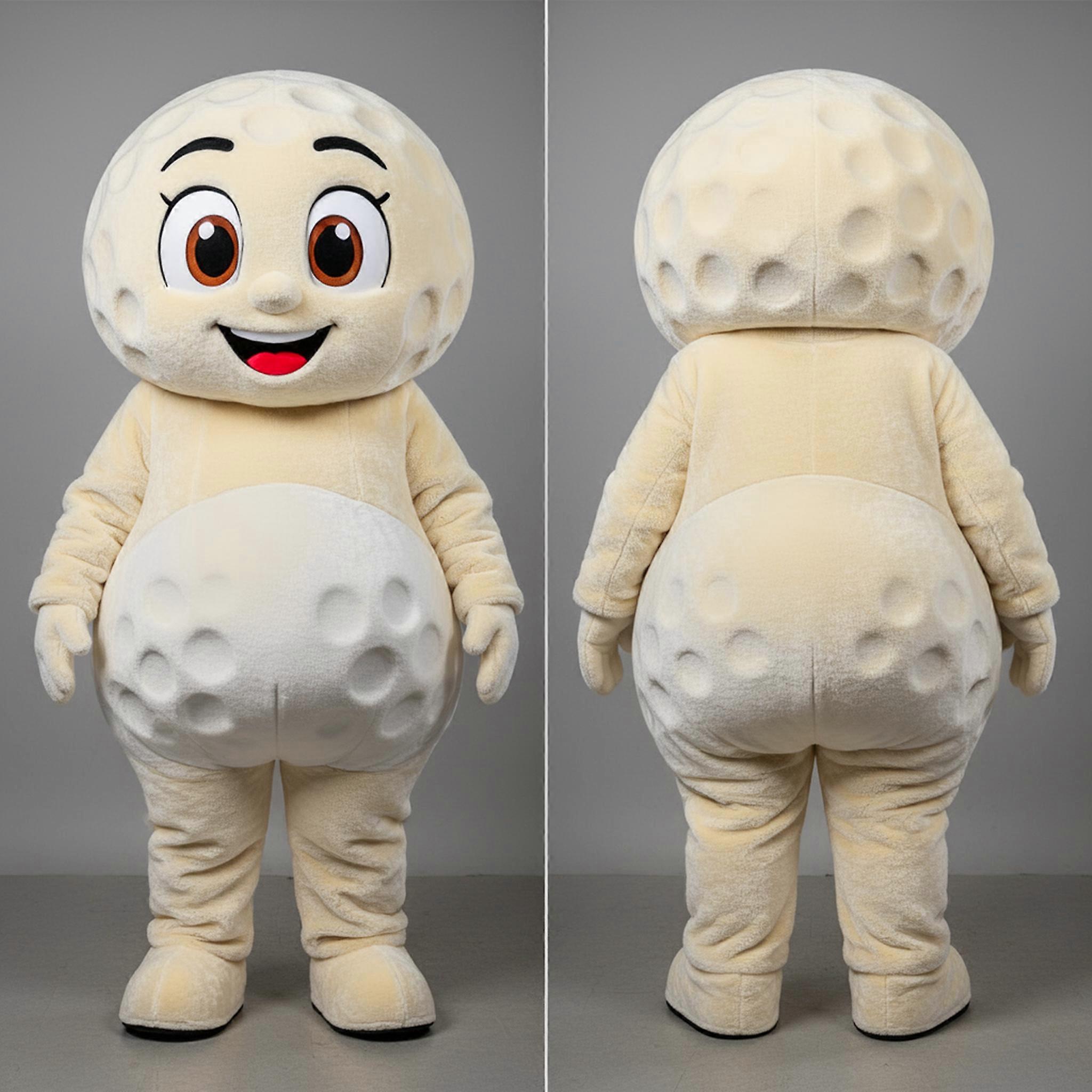 MASTICOT Creamy Round Golf Ball Mascot