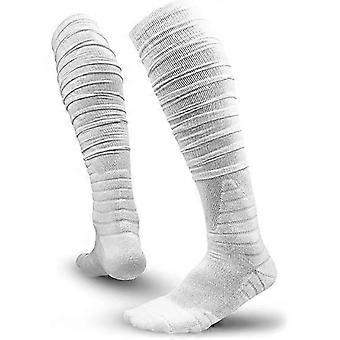 Calzini da calcio Scrunch, stock di cuscini extra lunghi Sport per uomini e uomini bianco medio