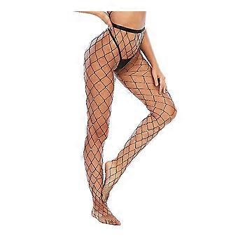 Calze a rete Strass Calze a vita alta Donna Collant neri Collant