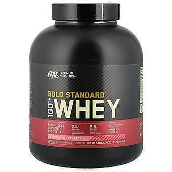 Optimum Nutrition, Gold Standard® 100% Whey, Sabor Morango, 2,27 kg (5 lb)
