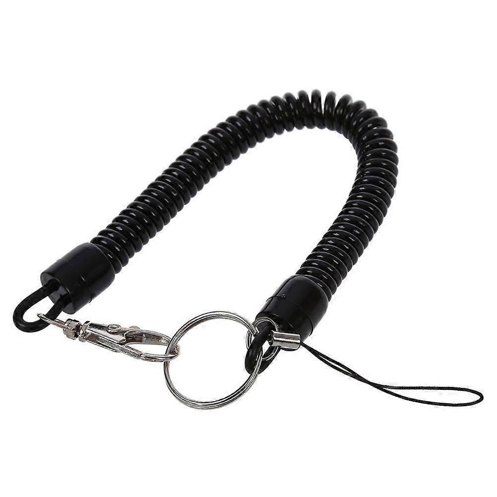 Tpu Plastic Spring Keyring for Flexible Key Holding 4Pcs Black