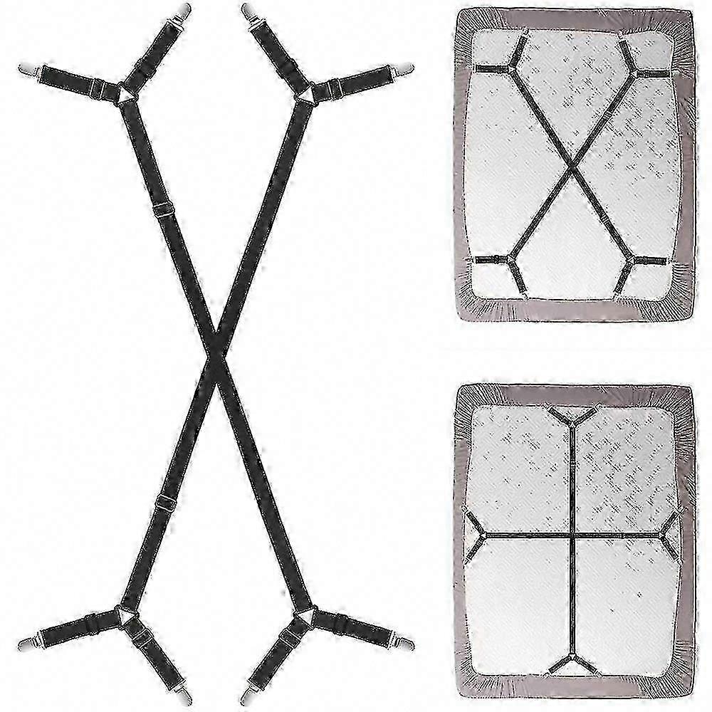 Sheet Fasteners, 2-pack Adjustable Cross Fit Sheet With Clip