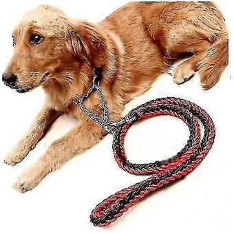 Nylon Reflective Dog Leash for Large Dogs Running Pet Lead with Collar Harness